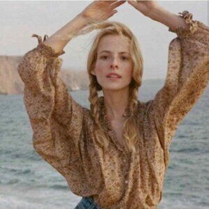 Doen Rose Top in Jaipur Mustard Floral